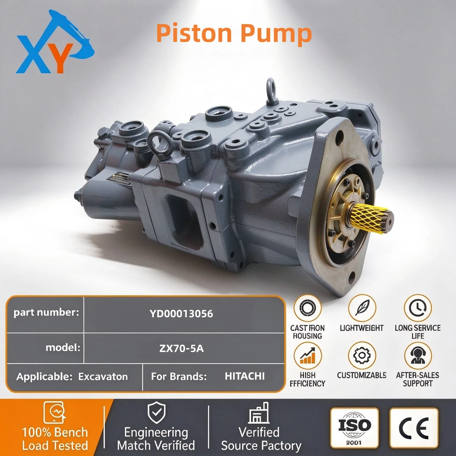 YD00013056 Excavator Piston Pump for ZX70-5A