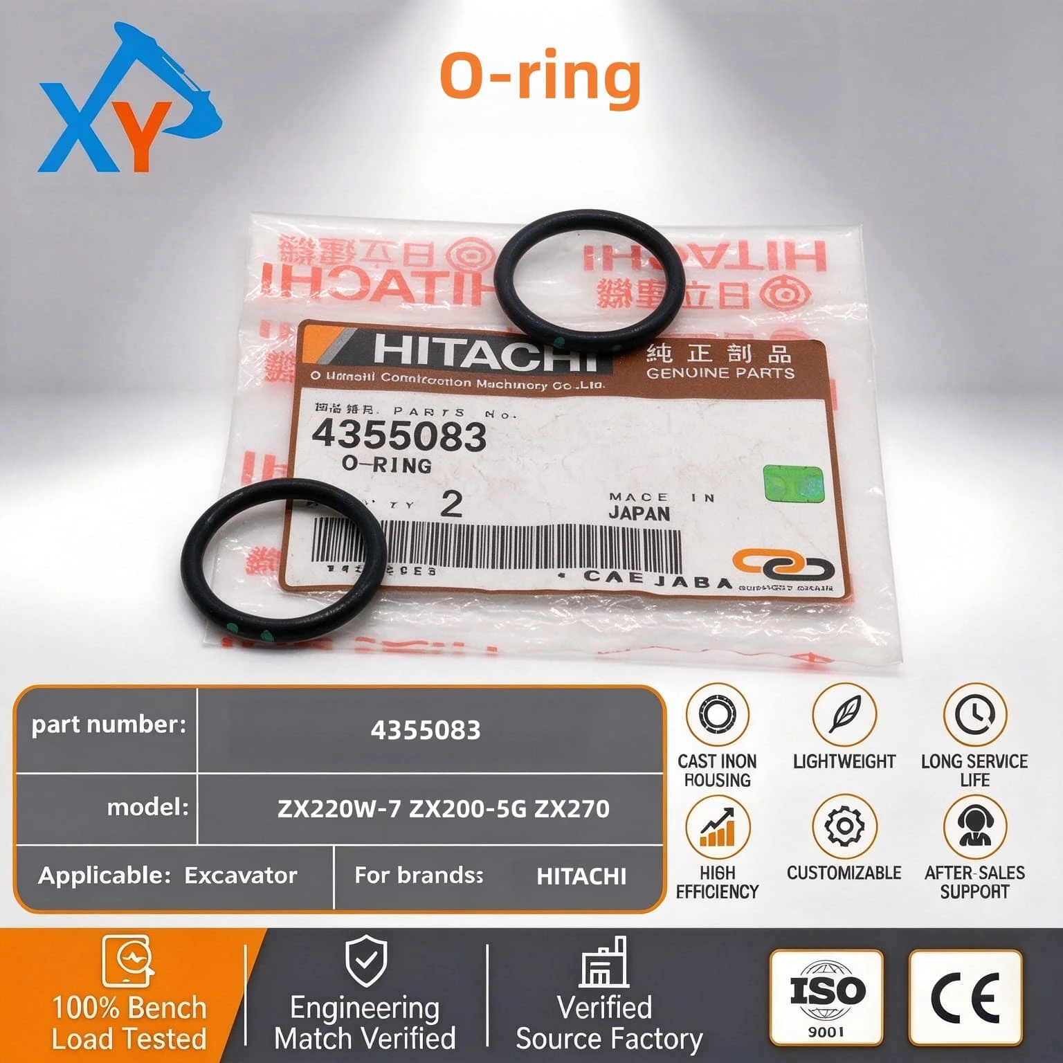 4355083 Original Excavator O-ring for ZX220W-7