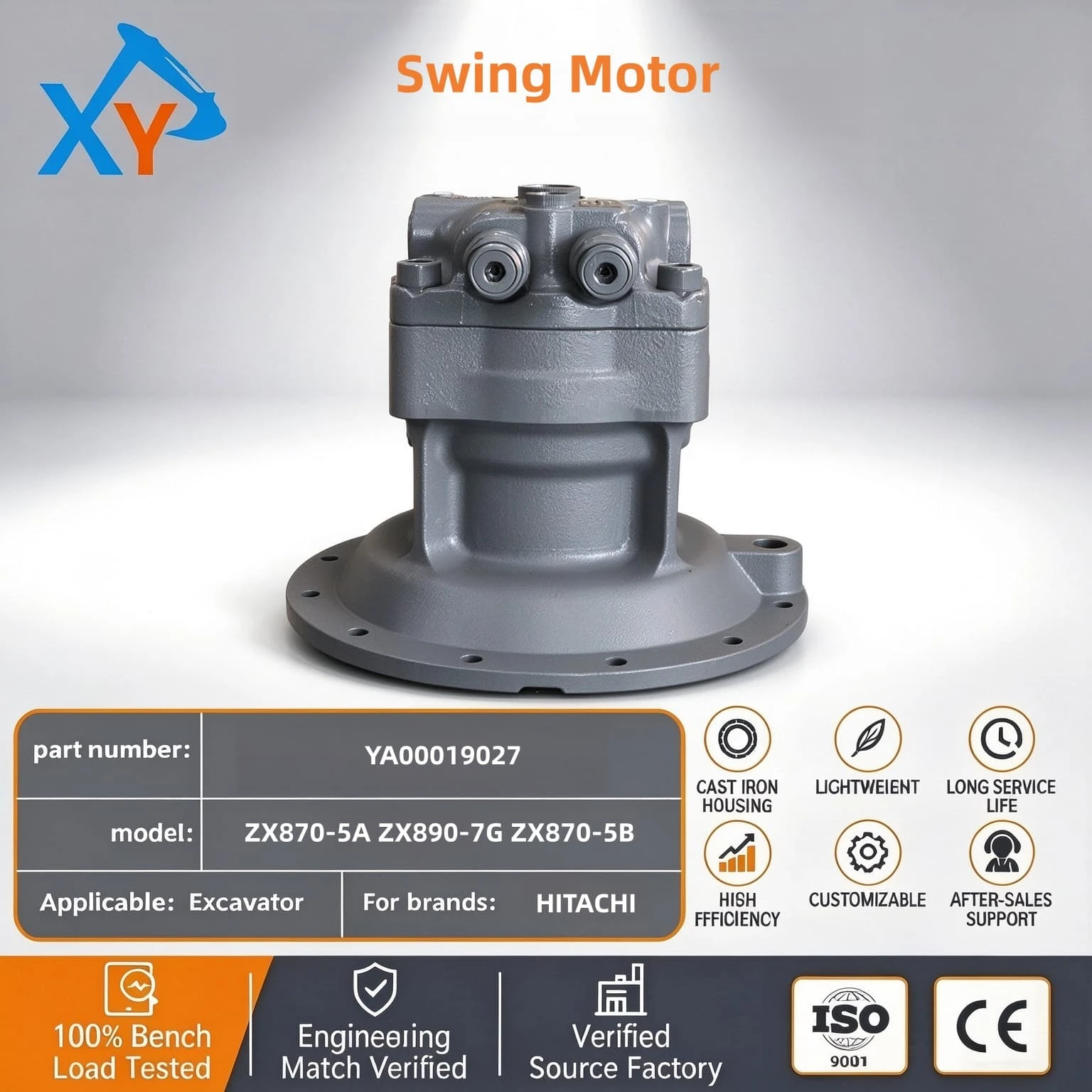 YA00019027 Original Excavator Swing Motor for ZX870-5A
